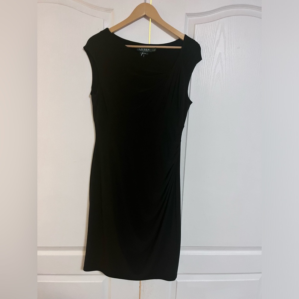 NWT Ralph Lauren Elegant Black Midi Dress